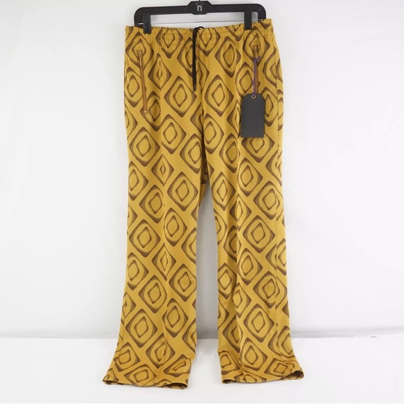 Needles Track Jacket And Pants In Polyester Jacquard Mustard Sz M Made in Japan - Picture 10 of 16